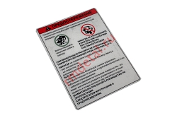 Набор предупредительных надписей и наклеек 13613010160. Купить запчасти для  снегоходов Буран и Тайга